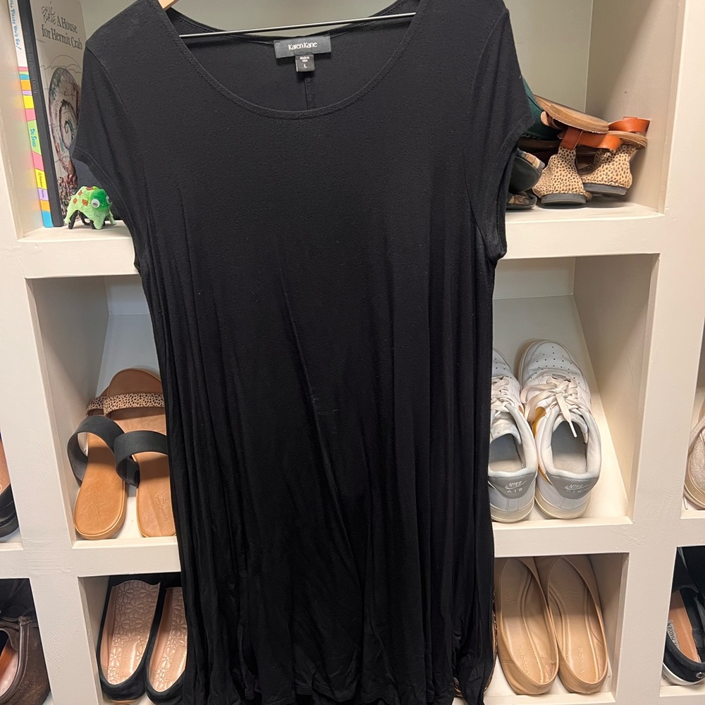 Black Women's Cotton Swing Dress